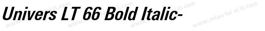 Univers LT 66 Bold Italic字体转换